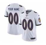 Youth Baltimore Ravens Customized Elite White Football Jersey