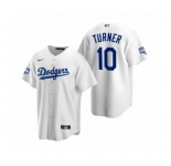 Los Angeles Dodgers #10 Justin Turner White 2020 World Series Champions Replica Jersey