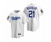 Los Angeles Dodgers #21 Walker Buehler White 2020 World Series Replica Jerse
