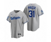 Los Angeles Dodgers #31 Mike Piazza Gray 2020 World Series Champions Road Replica Jersey