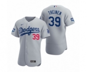 Los Angeles Dodgers #39 Blake Treinen Gray 2020 World Series Champions Authentic Jersey