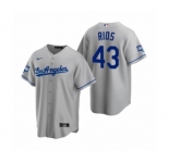 Los Angeles Dodgers #43 Edwin Rios Gray 2020 World Series Champions Replica Jerseys