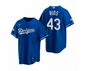 Los Angeles Dodgers #43 Edwin Rios Royal 2020 World Series Champions Replica Jersey