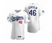 Los Angeles Dodgers #46 Tony Gonsolin White 2020 World Series Champions Authentic Jersey