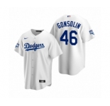Los Angeles Dodgers #46 Tony Gonsolin White 2020 World Series Champions Replica Jersey