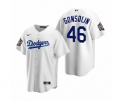 Los Angeles Dodgers #46 Tony Gonsolin White 2020 World Series Replica Jersey