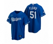Los Angeles Dodgers #51 Dylan Floro Royal 2020 World Series Champions Replica Jersey