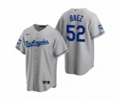 Los Angeles Dodgers #52 Pedro Baez Gray 2020 World Series Champions Replica Jerseys