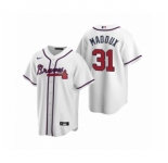 Women Atlanta Braves #31 Greg Maddux Nike White 2020 Replica Home Jersey