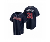 Youth Atlanta Braves #31 Greg Maddux Nike Navy 2020 Replica Alternate Jersey