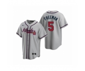 Youth Atlanta Braves #5 Freddie Freeman Nike Gray 2020 Replica Road Jersey