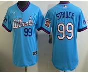Youth Atlanta Braves #99 Spencer Strider Light Blue 2026 City Connect Stadium Jersey
