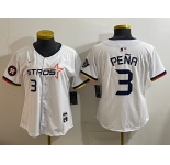 Youth Houston Astros #3 Jeremy Pena White 2025 City Connect Limited Stitched Baseball Jersey2