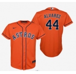Youth Houston Astros #44 Yordan Alvarez Orange Cool Base 2020 Baseball Jersey