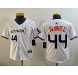 Youth Houston Astros #44 Yordan Alvarez White 2025 City Connect Limited Stitched Baseball Jersey1