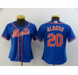 Nike Women's New York Mets #20 Pete Alonso Authentic Royal Blue Alternate Home Cool Base Baseball Jersey