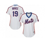 Women's Majestic New York Mets #19 Jay Bruce Authentic White Alternate Cool Base MLB Jersey