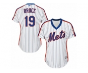 Women's Majestic New York Mets #19 Jay Bruce Authentic White Alternate Cool Base MLB Jersey