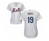 Women's Majestic New York Mets #19 Jay Bruce Authentic White Home Cool Base MLB Jersey
