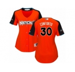 Women's Majestic New York Mets #30 Michael Conforto Replica Orange National League 2017 MLB All-Star MLB Jersey