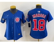 Women's Chicago Cubs #18 Shōta Imanaga Royal 'Ryne Sandberg Tribute' Vapor Limited V2 Stitched Baseball Jersey
