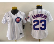 Youth Chicago Cubs #23 Ryne Sandberg White Home Limited Stitched Baseball Jersey