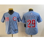 Youth Chicago Cubs #29 Michael Busch Blue Limited Stitched Baseball Jersey