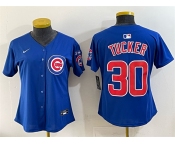 Youth Chicago Cubs #30 Kyle Tucker Royal 'Ryne Sandberg Tribute' Vapor Limited V3 Stitched Baseball Jersey