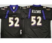 NFL Men's Baltimore Ravens #52 Ray Lewis M&N Black Football Jersey