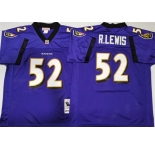 NFL Men's Baltimore Ravens #52 Ray Lewis M&N Purple Football Jersey