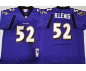 NFL Men's Baltimore Ravens #52 Ray Lewis M&N Purple Football Jersey