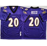 NFL Men's Baltimore Ravens#20 Ed Reed M&N Purple Football Jersey