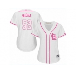 Women's Majestic St. Louis Cardinals #52 Michael Wacha Replica White Fashion MLB Jersey