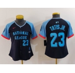 Women's San Diego Padres #23 Fernando Tatis Jr Number Navy 2024 All Star Limited Stitched Jersey