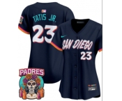 Women's San Diego Padres #23 Fernando Tatis Jr. Obsidian 2026 City Connect Stadium Limited Stitched Baseball Jersey
