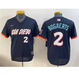 Youth San Diego Padres #2 Xander Bogaerts Obsidian 2026 City Connect Stadium Stitched Baseball Jersey