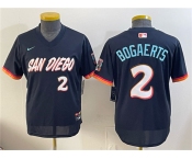 Youth San Diego Padres #2 Xander Bogaerts Obsidian 2026 City Connect Stadium Stitched Baseball Jersey