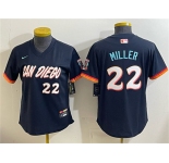 Youth San Diego Padres #22 Mason Miller Obsidian 2026 City Connect Stadium Stitched Baseball Jersey