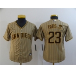 Youth San Diego Padres #23 Fernando Tatis Jr. Alternate Replica Light Brown Nike Jersey