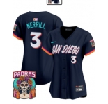 Youth San Diego Padres #3 Jackson Merrill Obsidian 2026 City Connect Stadium Limited Stitched Baseball Jersey -