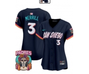 Youth San Diego Padres #3 Jackson Merrill Obsidian 2026 City Connect Stadium Limited Stitched Baseball Jersey -
