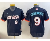Youth San Diego Padres #9 Jake Cronenworth Obsidian 2026 City Connect Stadium Stitched Baseball Jersey