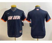 Youth San Diego Padres Blank Obsidian 2026 City Connect Stadium Stitched Baseball Jersey