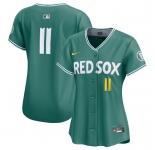 Women's Boston Red Sox #11 Rafael Devers Green 2025 City Connect Limited Stitched Baseball Jersey