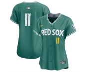 Women's Boston Red Sox #11 Rafael Devers Green 2025 City Connect Limited Stitched Baseball Jersey