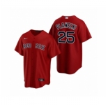 Women's Boston Red Sox #25 Kevin Plawecki Nike Red Replica Alternate Jersey