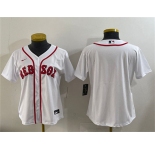 Youth Boston Red Sox Blank White Cool Base Stitched Baseball Jersey