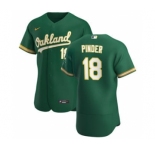 Men's Nike Oakland Athletics #18 Chad Pinder Kelly Green Alternate 2020 Authentic Player Baseball Jersey