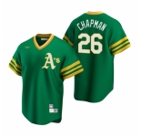 Men's Nike Oakland Athletics #26 Matt Chapman Kelly Green Cooperstown Collection Road Stitched Baseball Jersey