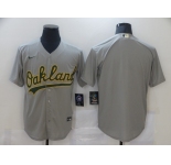 Men's Nike Oakland Athletics Blank Grey Home Stitched Baseball Jersey